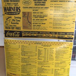Warners Snack Bar - Menu