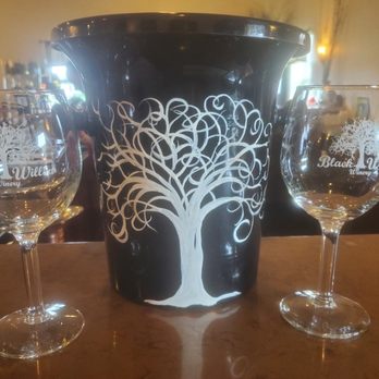 Black Willow Winery - Rinse bucket and wine glasses - Wineries Near Me - Burt, New York Black Willow Winery - Rinse bucket and wine glasses - Wineries Near Me - Burt, New York