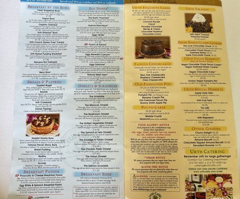 Menu photo 4 Urth Caffé-Pasadena Pasadena, CA