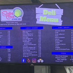 Scallop Cove  - Menu from May/June 2022