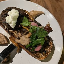 Mushroom toast was so delicious
