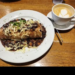Breakfast Burrito and Signature Latte