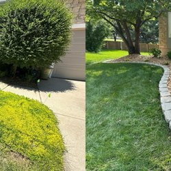 Palatial Lawn & Landscape - Front yard before and after