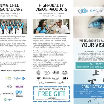 Coachella Valley Optometry - Eyewear & Opticians Near Me - Indio, California
