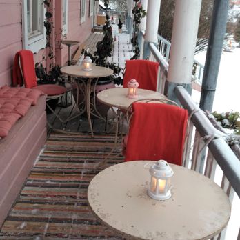 Café Vanille - This is the small patio with limited seating that made no sense during the implied time of year shown but probably ideal in the summer. - Restaurants Near Me - Helsinki, 18