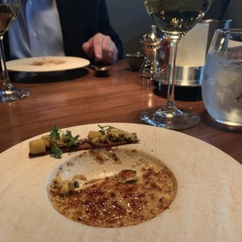 Partage - Our course menu 2 out of 5. Fois gras cream brûlée. The wine paring was excellent. - French Near Me - Las Vegas, Nevada Partage - Our course menu 2 out of 5. Fois gras cream brûlée. The wine paring was excellent. - French Near Me - Las Vegas, Nevada