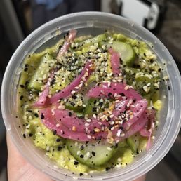 Avocado for the avocado toast. The pickled onions make it almost too acidic. But it's not bad, I added salt to cut that strong vinegar. Avocado for the avocado toast. The pickled onions make it almost too acidic. But it's not bad, I added salt to cut that strong vinegar.