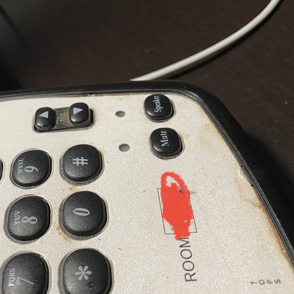 Ew. Yuck. Brown crud all over the phone. Good thing is you won't need it because neither front desk nor house keeping pick up Ew. Yuck. Brown crud all over the phone. Good thing is you won't need it because neither front desk nor house keeping pick up