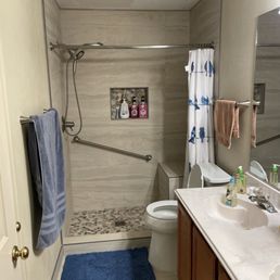 Completed bathroom Completed bathroom