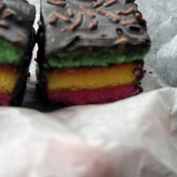 Italian Rainbow Cookie Cake