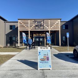 Westfield Winter Market - Entrance. Walk into West Fork Whisky and follow the signs to go to their event space where the market is hosted.