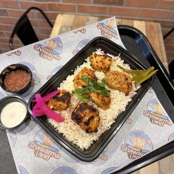 Shawarma Land - Original Tawooq Plate - Mediterranean Near Me - Houston, Texas