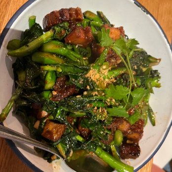 Daughter Thai Kitchen - Pat, Asian broccoli with crispy pork belly - Thai Near Me - Oakland, California Daughter Thai Kitchen - Pat, Asian broccoli with crispy pork belly - Thai Near Me - Oakland, California