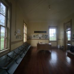 Sycamore Springs Campground - Inside train depot