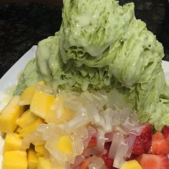 Nu Ice & Drinks - Green tea with mango, lychee and strawberry! - Desserts Near Me - Houston, Texas Nu Ice & Drinks - Green tea with mango, lychee and strawberry! - Desserts Near Me - Houston, Texas