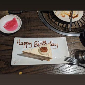 BORI - Spring Branch - The complementary birthday cake. - Korean Near Me - Houston, Texas