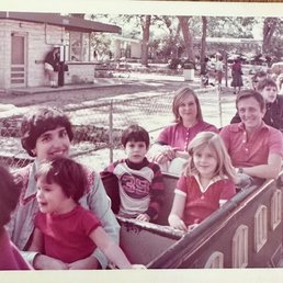 Circa 1979; that's me in the red shirt crying. The train horn scared me.