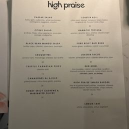Food menu 11/23/24