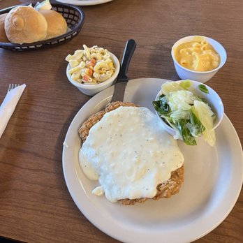 Simos Diner - Chicken Fried Steak (3 sides included) with complimentary bread - Diners Near Me - Houston, Texas Simos Diner - Chicken Fried Steak (3 sides included) with complimentary bread - Diners Near Me - Houston, Texas