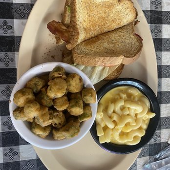 Cafe 136 - Blt- Mac and cheese so watery, fried okra cooked well - Burgers Near Me - Rising Fawn, Georgia Cafe 136 - Blt- Mac and cheese so watery, fried okra cooked well - Burgers Near Me - Rising Fawn, Georgia