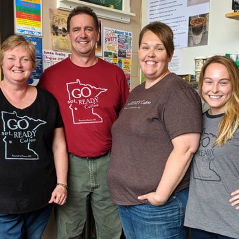 Go Set Ready Coffee - three people standing in a coffee shop - Coffee Roasteries Near Me - Benson, Minnesota Go Set Ready Coffee - three people standing in a coffee shop - Coffee Roasteries Near Me - Benson, Minnesota