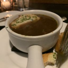 French onion soup was good. Not too salty