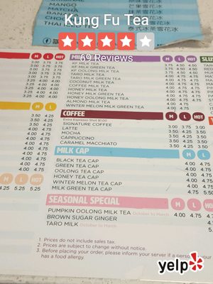 Menu photo 3 Kung Fu Tea Columbus, OH