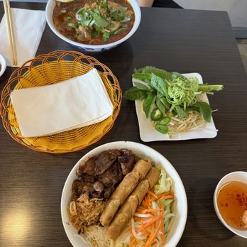 Pho Time - 30. Bun Bo Hue Noodle 40. BBQ Pork & Spring Rolls - Vietnamese Near Me - Aiea, Hawaii