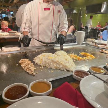 Benihana - Chandler - Making the ingredients for fried rice.b - Sushi Bars Near Me - Chandler, Arizona
