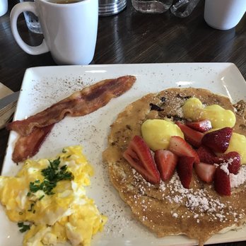 First Watch - "The trifecta" with a lemon ricotta pancake - Breakfast & Brunch Near Me - Tampa, Florida First Watch - "The trifecta" with a lemon ricotta pancake - Breakfast & Brunch Near Me - Tampa, Florida