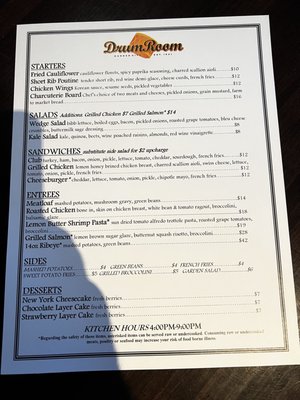 Menu photo 2 The Drum Room Lounge Kansas City, MO Menu photo 2 The Drum Room Lounge Kansas City, MO