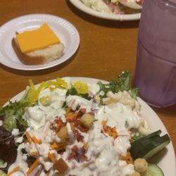Homestead Steak House - A salad bar with TONS of fresh toppings!