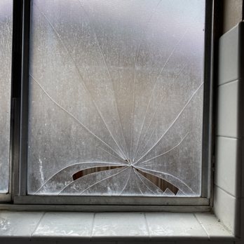 Mac's Discount Glass - Close up of before! By the way this was original window from 70s! Replaced beautifullly - Auto Glass Services Near Me - Sacramento, California
