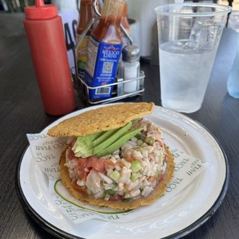 Taco Fish La Paz - Tostada de ceviche de pescado - Tacos Near Me - La Paz, BCS Taco Fish La Paz - Tostada de ceviche de pescado - Tacos Near Me - La Paz, BCS