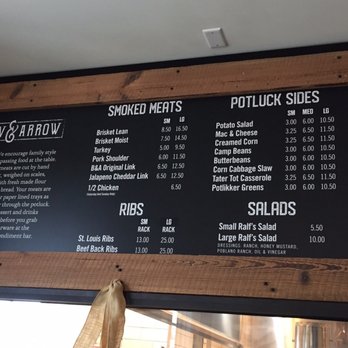 Bow & Arrow - Menu board - Southern Near Me - Auburn, Alabama Bow & Arrow - Menu board - Southern Near Me - Auburn, Alabama