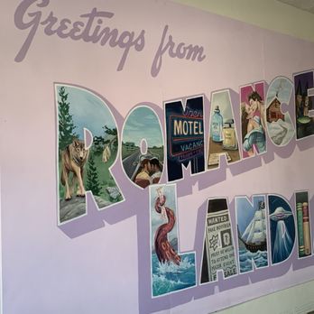 Meet Cute Romance Bookshop - Inside mural - Bookstores Near Me - La Mesa, California Meet Cute Romance Bookshop - Inside mural - Bookstores Near Me - La Mesa, California