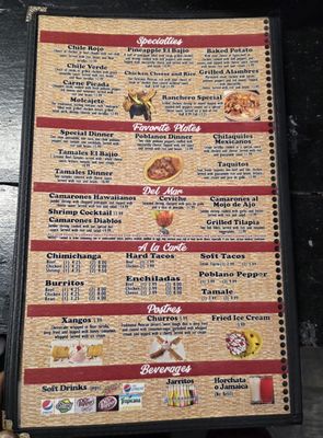 Menu photo 8 El Bajio Mexican Restaurant Lepanto, AR