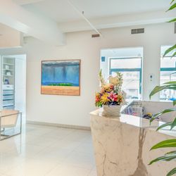 NoHo Dental - NoHo Dental reception area. A patient brought us flowers! Thank you!