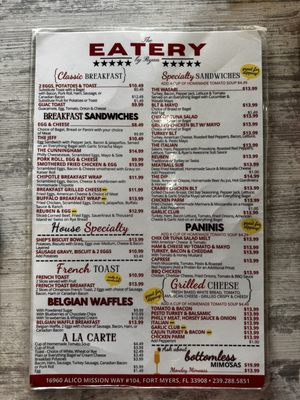 Menu photo 1 The Eatery By Ryan Fort Myers, FL