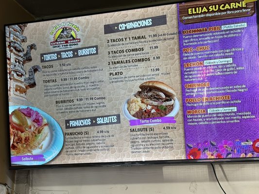 Menu photo 2 La Flor De Yucatan Los Angeles, CA