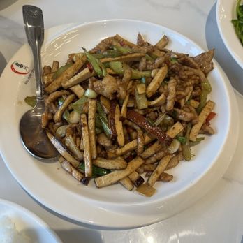 Lao Sze Chuan - Sliced Pork Dry Bean curd With Chives - Szechuan Near Me - Chicago, Illinois Lao Sze Chuan - Sliced Pork Dry Bean curd With Chives - Szechuan Near Me - Chicago, Illinois