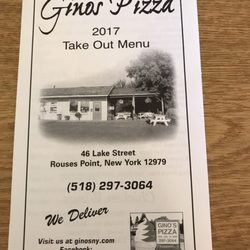 Gino's Pizza - Menu