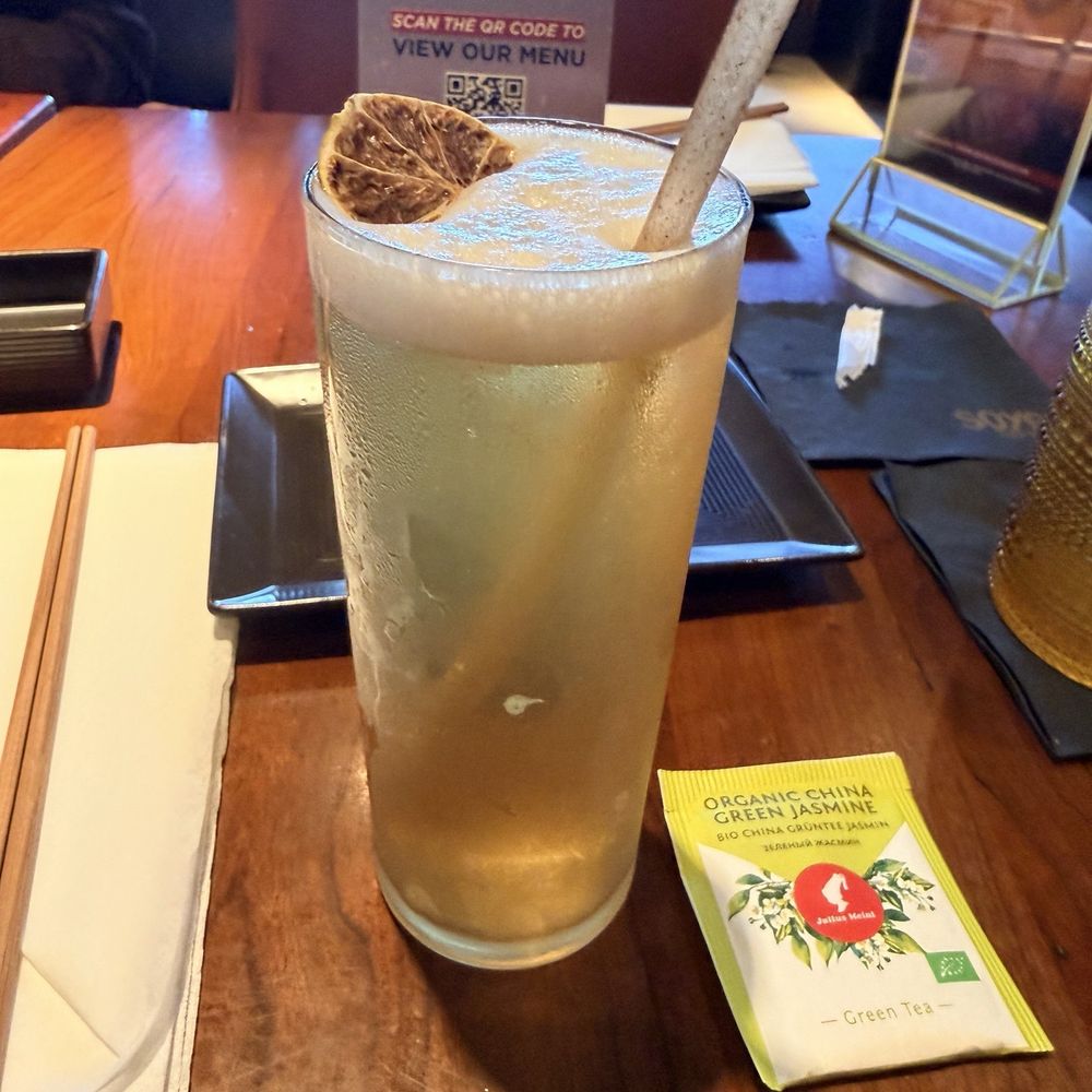 Soya Sushi & Bar - Green Tea, they didn't have unsweetened cold tea so they had to steep a green tea and then cool it which was odd. It was very weak. - Sushi Bars Near Me - Doral, Florida