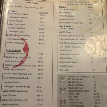The Wine Journal - Wine Menu - Wine Bars Near Me - Adrian, Missouri