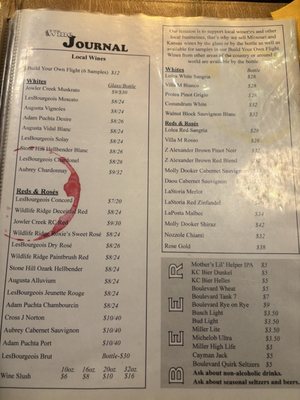 Menu photo 2 The Wine Journal Adrian, MO