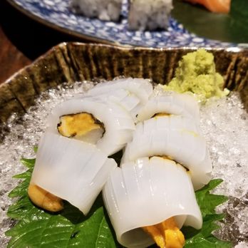 穴 - Cuttlefish wrapped uni :D the uni was so sweet! - Japanese Near Me - Hong Kong, HK