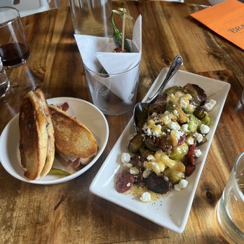 Bravas Bar de Tapas - Caramelized Brussels Sprouts, Chorizo, Manchego & Lemon-Anchovy Vinaigrette, sandwich - Spanish Near Me - Healdsburg, California