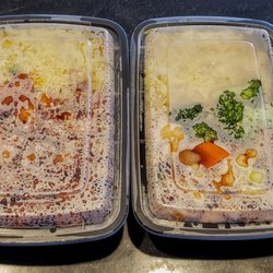 Fuda - Chicken sesame combination meal with pork fried rice plus a chicken and broccoli combination meal with pork fried rice.