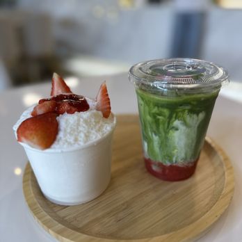 Yelp Elite Experience: Floe Cafe - Strawberry bingsoo and strawberry matcha latte - Yelp Events Near Me - Fullerton, California Yelp Elite Experience: Floe Cafe - Strawberry bingsoo and strawberry matcha latte - Yelp Events Near Me - Fullerton, California