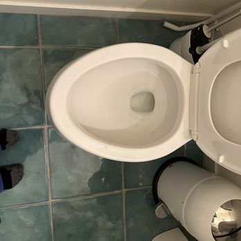 ARC America's Restoration and Construction - Water makes, pain residues everywhere in the half bath - Damage Restoration Near Me - La Mesa, California